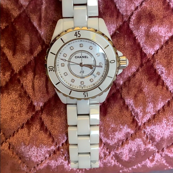 Authentic Chanel J2 Watch White Ceramic 